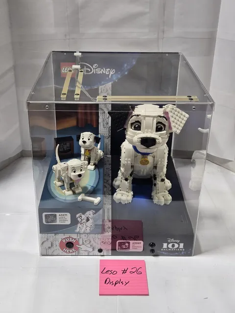 LEGO Disney 43271 43269 101 Dalmatians Lighted Store Display Case Clear Acrylic