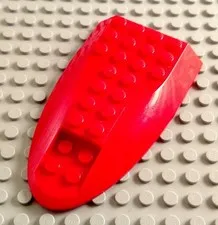 LEGO Red 6x10 Curved Airplane Fuselage Piece