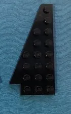 LEGO PART 3933 WEDGE PLATE LEFT WING 8X4 (BLACK)