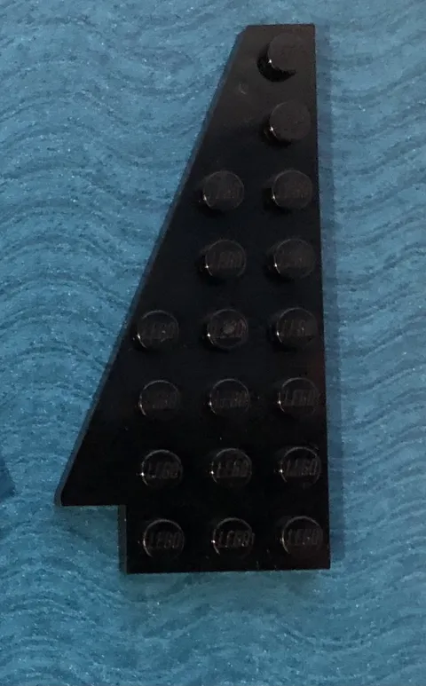 LEGO PART 3933 WEDGE PLATE LEFT WING 8X4 (BLACK)