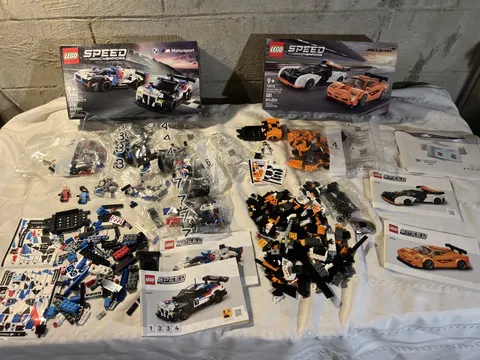 Lego 76922 Speed Champions BMW M4 & 76918 McLaren Solus GT (2) Sets Incomplete