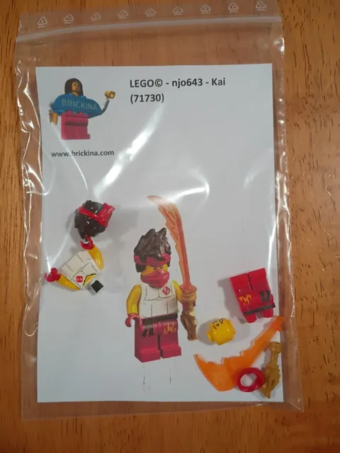 Lego Ninjago - Kai Legacy White Shirt 71730 w/sword- New Minifigure  njo643