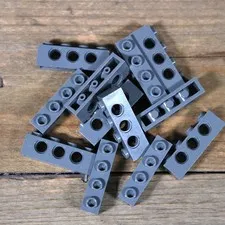 LEGO 3701 Dark Bluish Gray Technic Brick 1 x 4 with Holes Qty 12