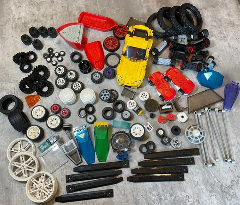 Lego Lot of Wheels And Tires for Cars And Trucks Plus Toyota Supra GR Car