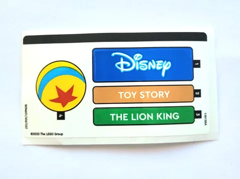 NEW Lego 40774 Disney Classic Animation Scenes Sticker Sheet Toy Story Lion King
