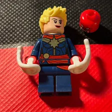 Lego Minifigure REAL MINI FIG MARVEL CAPTAIN MARVEL GIRL MCU Avengers ^