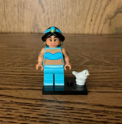 Complete Disney Lego Minifigure Jasmine Series 2 Stand Bird Aladdin