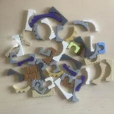 40+ LEGO Arch Lot Various Bridge Supports Girders Gray Tan 3659 14395 2339 16577