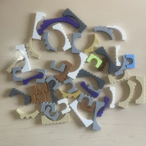 40+ LEGO Arch Lot Various Bridge Supports Girders Gray Tan 3659 14395 2339 16577