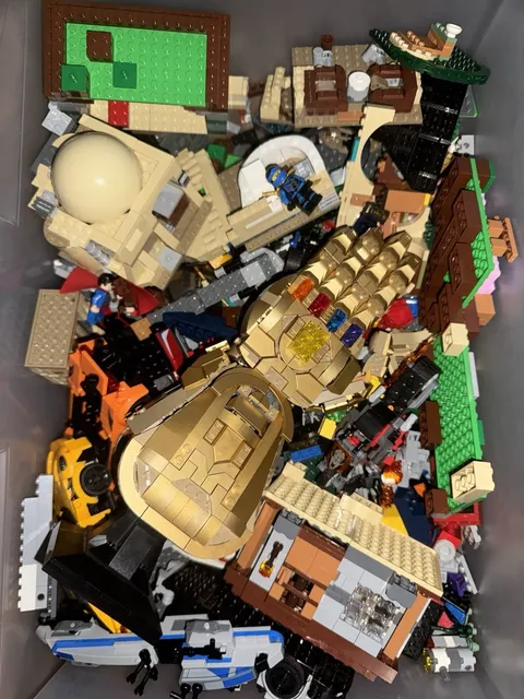 LEGO Bulk Lot Mixed Bricks Pieces Parts Multicolor Plastic Storage Bin