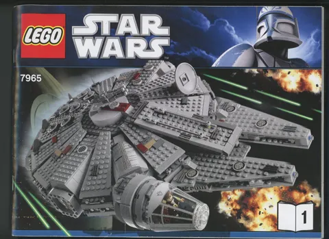 Lego Star Wars 7965 Millennium Falcon Instruction Manual Only  Book 1 & 2