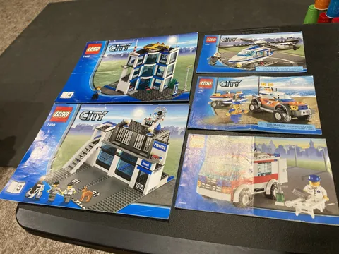 2011 LEGO City 7498 7741 7737 7890 Police Station Manuals (3-4) Only Lot 10