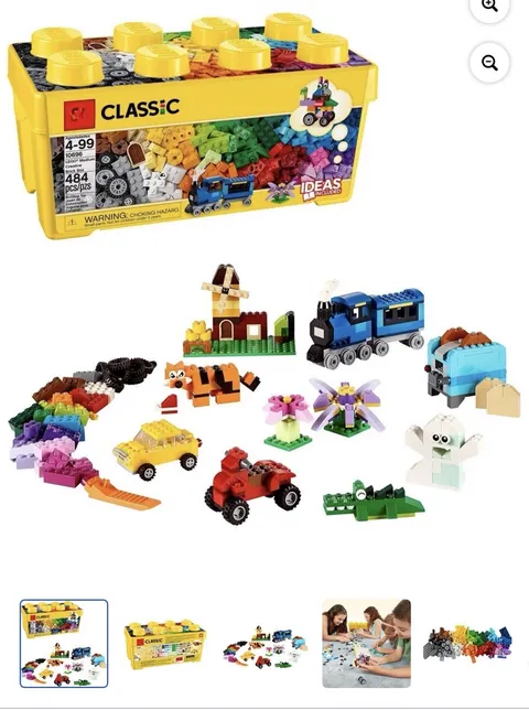 LEGO Classic Medium Creative Brick Box 10696 484pcs Brick Separator Included
