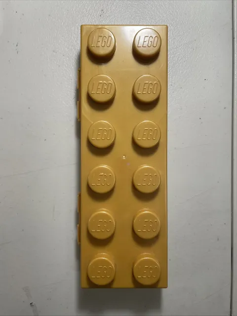 Lego Pencil Case Brick Box MiniFigure Storage Plastic Pencil Holder - Yellow