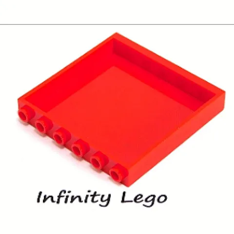 4 LEGO Red Large Wall Panel 1 x 6 x 5 Fire Truck (35286 59349 59350)  4 Pieces