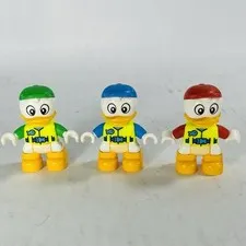 Lot of 3 Lego Duplo Figures Huey, Dewey & Louie Disney Duck Tales