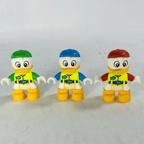 Lot of 3 Lego Duplo Figures Huey, Dewey & Louie Disney Duck Tales