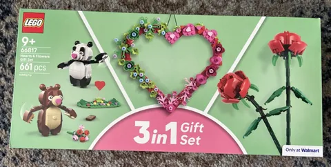 LEGO 66817 Hearts & Flowers Gift Set 661 pcs 3 in 1 Gift Set 40821 (40638) 40460