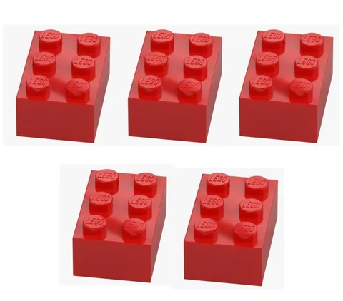 LEGO ® 5x brick 2x3 bright red 3002 300221 red building block spare parts new brick
