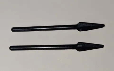 Lego Lot Of 2 BLACK Weapon Pike Spear Castle Minifigure Piece Part # 4497 Pieces