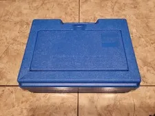 Vintage 1983 Lego Blue Plastic Storage Box Container Carrying Case Only-No Legos