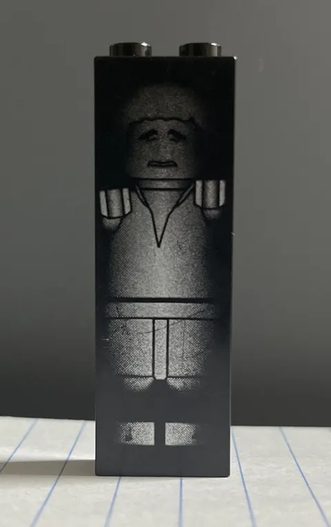 Lego 2454ps5 Han Solo Frozen in Carbonite 1x2x5 Black Brick (10123, 7144, 4476)