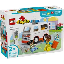 LEGO DUPLO Town Ambulance & Driver Building Toy Playset - #10447