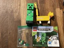 LEGO Minecraft BigFig Creeper and Ocelot Set 21156 184 pcs unboxed w/manual 