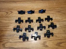 14 Lego® 9V RC TRAIN Railway Magnet Buffer Coupler BLACK 3 Are Plow Version