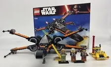LEGO Star Wars 75102 Poe's X-Wing Fighter W/ Minifigs Construction Book No Box