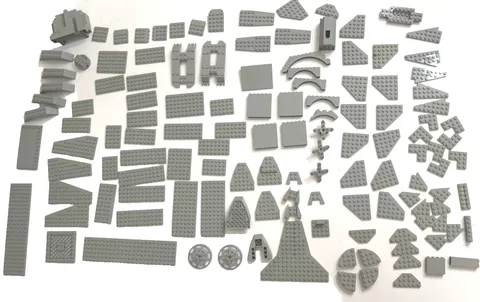LEGO Light Bluish Gray Wedge Wing Plates Lot Bulk Star Wars Space Parts 1lb 5oz