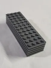 LEGO Parts ● Dark Bluish Gray Plate 4 x 12 ● # 3029 ● QTY 5