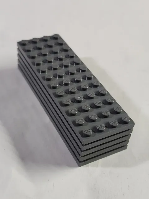 LEGO Parts ● Dark Bluish Gray Plate 4 x 12 ● # 3029 ● QTY 5
