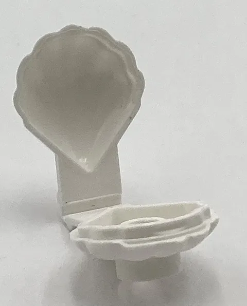 Lego New White Clam Shell Folding Locking Edge on Inner Lip Part