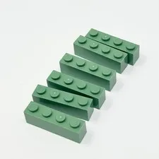 3010 LEGO Parts Brick 1x4 SAND GREEN (6)