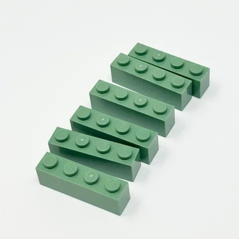 3010 LEGO Parts Brick 1x4 SAND GREEN (6)