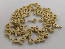 Lego Lot  x50 Tan Bar 1L with 1 x 1 Round Plate with Hollow Stud # 32828 Bulk