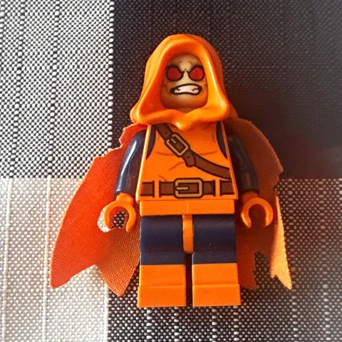 LEGO Minifigure Orange Hooded Figure with Cape, Plastic/Fabric, 1 Piece