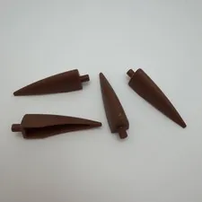 4 pc Lot LEGO Barb CLAW Tooth HORN (11089) in REDDISH BROWN