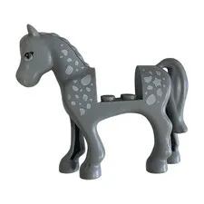 Lego Friends Horse Light Bluish Gray w/ White Spots 41125 Horse Vet Trailer