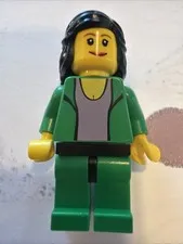 Lego City Female Green Jacket Long Hair City 0675 A29-9