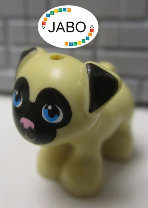 ( O 15 / 6 / 4 ) Lego Animal 24111pb01 Dog Pug Toffee
