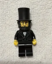LEGO Minifigures Series 1 Abraham Lincoln Minifigure with Top Hat Black Suit 🔥