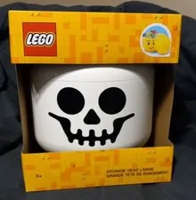 LEGO Large Skeleton Storage Head Container- New In Box! Great 4 Organization!