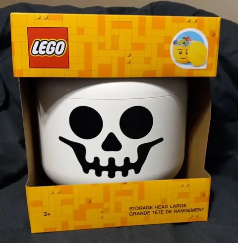 LEGO Large Skeleton Storage Head Container- New In Box! Great 4 Organization!