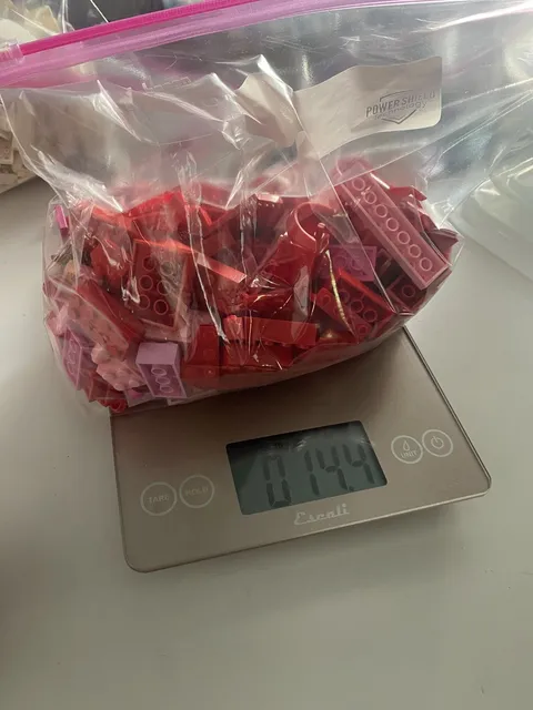 14.4 oz Lot of Used Red Building Bricks – LEGO & Compatible Mixed