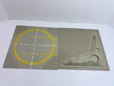 Lego Baseplates landing and crater from Galaxy Explorer 497 928
