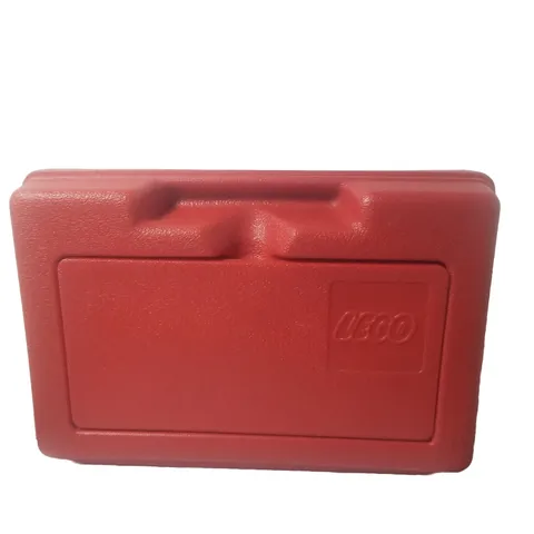 Lego Vintage 1980's Plastic Red Storage Box Case w/ Handle 11" x 7.5" x 3.5" VTG