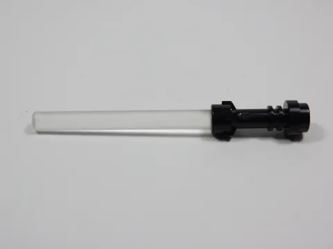 LEGO Trans Clear w/ Black Hilt Lightsaber Weapon Minifig Star Wars S4