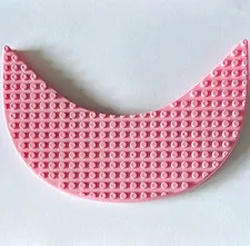 LEGO Pink Curved Plate/Platform Piece - Plastic Building Plate